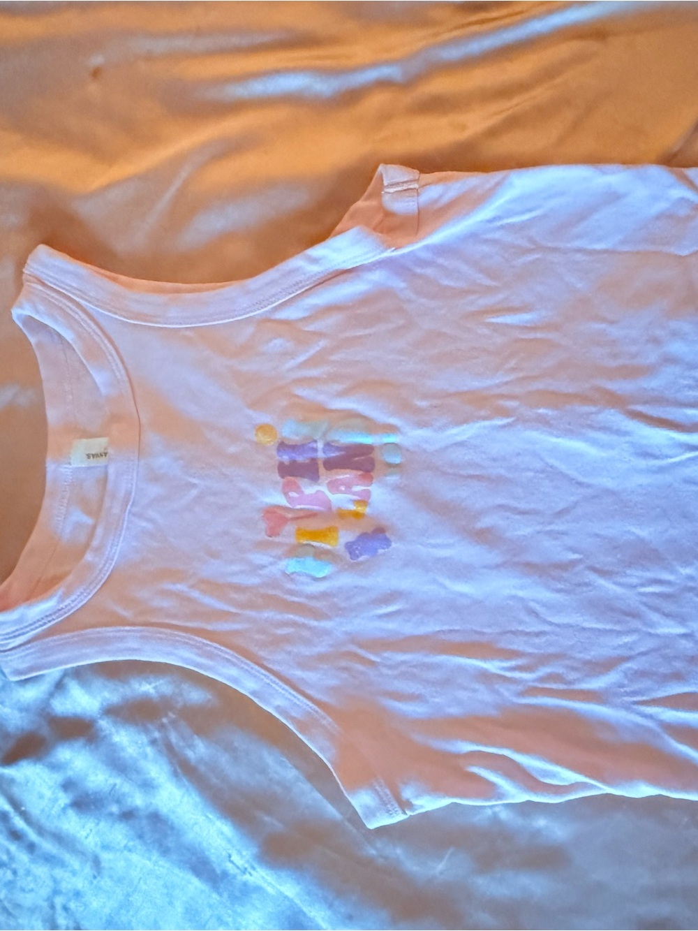 Bella Canvas pink Tank with Pastel Rainbow Graphic PI BETA PHI